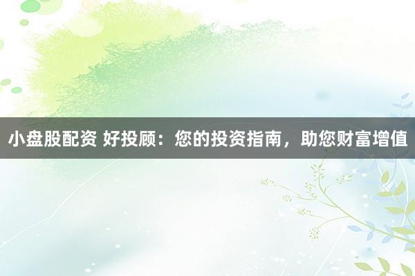 小盘股配资 好投顾：您的投资指南，助您财富增值