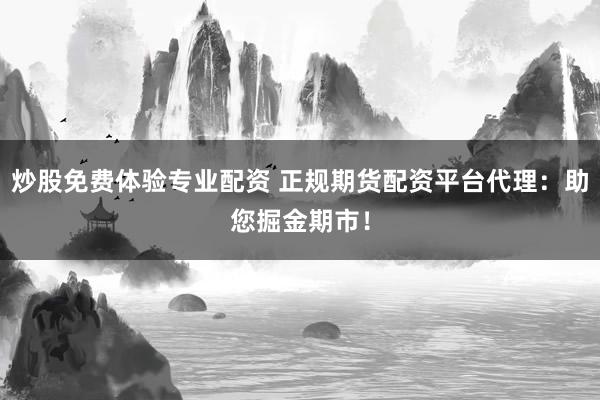炒股免费体验专业配资 正规期货配资平台代理：助您掘金期市！