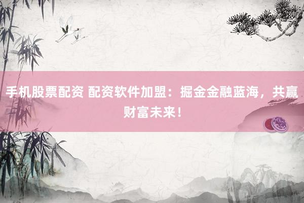 手机股票配资 配资软件加盟：掘金金融蓝海，共赢财富未来！