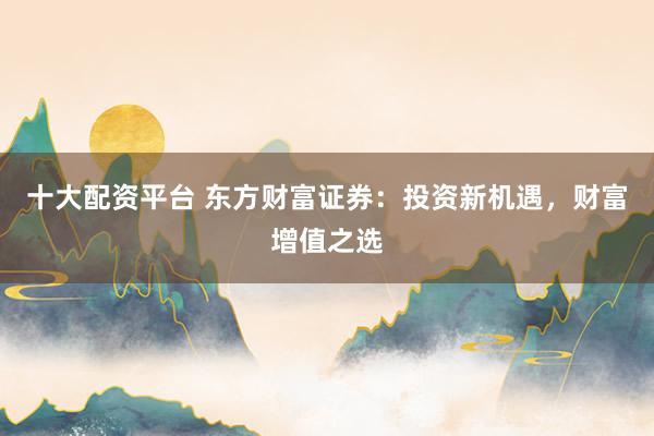 十大配资平台 东方财富证券：投资新机遇，财富增值之选