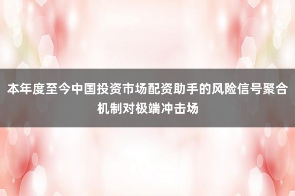 本年度至今中国投资市场配资助手的风险信号聚合机制对极端冲击场