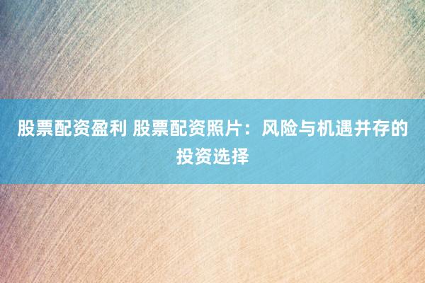 股票配资盈利 股票配资照片：风险与机遇并存的投资选择